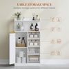 Badezimmerschrank, Küchenschrank, Aufbewahrungsschrank mit 4 Schubladen und Offenem Regal, Badschrank Hoch, Verstellbare Ablage, für Badezimmer, Wohnzimmer, Weiß, 29 x 60 x 110 cm Bild 5
