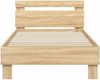 vidaXL Bettgestell mit Kopfteil Sonoma-Eiche 80 x 200 cm Holzwerkstoff 8009013 Bild 4
