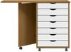 vidaXL Rollschrank mit Schreibtisch MOSS Honigbraun Massivholz Kiefer 4015791 Bild 3