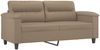 vidaXL 2-tlg. Sofagarnitur mit Kissen Cappuccino-Braun Kunstleder 3202366 Bild 4