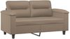 vidaXL 2-tlg. Sofagarnitur mit Kissen Cappuccino-Braun Kunstleder 3202366 Bild 3
