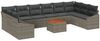 vidaXL Gartensofa-set mit Speicher 11 pcs Grau Poly-Rattan 3356550 Bild 2
