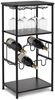 ZELLER Weinregal 27458 mit Weinglashaltern, Metall/Holz, schwarz ca. 40 × 30 × 80,5 cm Bild 2