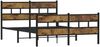 vidaXL Metallbett ohne Matratze Räuchereiche 150x200 cm 3308464 Bild 3