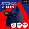 Lumaland 'Luxury XL Plus' Sitzsack, Dunkelblau, Microvelours, 220 l Bild 2