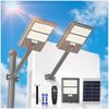 Rhein Beleuchtung LED Solarleuchte 800W Solarlampen für Außen – Außenlampe mit Bewegungsmelder Spotlight, Wetterfest energieeffizient, LED fest integriert, Kaltweiß, IP67 – LED Strahler mit Bewegungsmelder Außen, Solar Gartenleuchten Bild 5