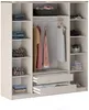 Vente-unique - VUKIA Wardrobe and walk-in wardrobe Holz, Platte Beige - B 57,1 cm x H 213 cm x L 200 cm Bild 5