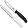 Victorinox | Swiss Classic Tafelmesser Set | ergonomischer Griff | spülmaschinengeeignet | Wellenschliff | Schwarz/Weiß Bild 2