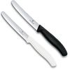 Victorinox | Swiss Classic Tafelmesser Set | ergonomischer Griff | spülmaschinengeeignet | Wellenschliff | Schwarz/Weiß Bild 4