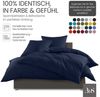 Bettwaesche-mit-Stil Mako-Satin Spannbettlaken dunkelblau 160x200cm Höhe 31-40cm Bild 3