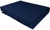 Bettwaesche-mit-Stil Mako-Satin Spannbettlaken dunkelblau 160x200cm Höhe 31-40cm Bild 4
