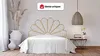Vente-unique - FLOSIA Bettkopfteil und Bettbrücke Rattan Beige - B 4 cm x H 135 cm x L 165 cm Bild 2