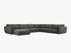 Micadoni Panorama-Ecksofa Kaelle 8-Sitzer Rechts Chenille Over The Horizon Dunkelgrau Bild 2