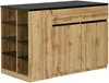 Vente-unique - MEILI Küchenmöbel Holz, Platte SchwarzBeige - B 65 cm x H 90 cm x L 130 cm Bild 4