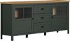 Home affaire Sideboard Vienna, Kommode im Landhausstil mit Muschelgriffen und Glastüren Bild 3