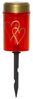 LED Solar-Grabkerze ,Hearty', mit Erdspieß, Dämmerungssensor, rot, H 12cm Bild 3