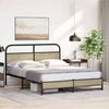 vidaXL Metallbett ohne Matratze Sonoma-Eiche 160x200 cm 3318688 Bild 4