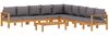 vidaXL 6-tlg. Garten-Sofagarnitur mit Kissen Massivholz Akazie 3214867 Bild 2