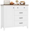 HOMECHO Buffet Sideboard, Küchenschrank mit 5 Schubladen und 1 Tür Bild 4