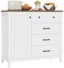HOMECHO Buffet Sideboard, Küchenschrank mit 5 Schubladen und 1 Tür Bild 5