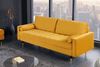 Modernes 3er Sofa 220cm COMFORT gelb Samt Federkern Design Elegant Bild 2
