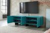 KAWOLA Lowboard LYNN TV-Board 4 Türen lackiert petrol 55 x 40 x 200 cm Bild 4