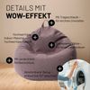 Lumaland Comfort Line Sitzsack Indoor, EPS Perlen Füllung, XL, Dunkelgrau, 90 x 110 x 50 cm, 250 l Bild 5