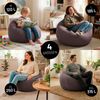 Lumaland Comfort Line Sitzsack Indoor, EPS Perlen Füllung, XL, Dunkelgrau, 90 x 110 x 50 cm, 250 l Bild 4