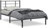 vidaXL Bettgestell mit Kopfteil Metall Schwarz 100x200 cm 355556 Bild 2
