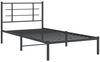 vidaXL Bettgestell mit Kopfteil Metall Schwarz 100x200 cm 355556 Bild 3