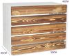 CHICCIE 2 Set Holzkiste Grete Geflammt Weiß 50x40x30cm - Langes Regal Obstkiste Dekokiste Weinkiste Bild 2