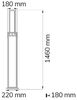 LED Stehleuchte, Metall, rostfarben, eckig, H 146 cm Bild 5