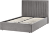 Bett mit Stauraum Samtstoff VION 120 x 200 cm Grau Bild 4