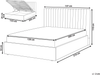 Bett mit Stauraum Samtstoff VION 120 x 200 cm Grau Bild 2