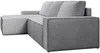 Vente-unique - AMELIA Sofa SamtStoff Grau - B 167 cm x H 85 cm x L 297 cm Bild 3