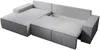 Vente-unique - AMELIA Sofa SamtStoff Grau - B 167 cm x H 85 cm x L 297 cm Bild 4