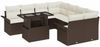 vidaXL Garten-Sofa-Set mit Kissen 9 pcs Braun Poly Rattan 3348254 Bild 2