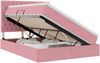 vidaXL Aufbewahrungsbett mit Matratze Rosa 140 x 200 cm Samt 3372098 Bild 2