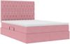 vidaXL Aufbewahrungsbett mit Matratze Rosa 140 x 200 cm Samt 3372098 Bild 5