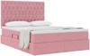 vidaXL Aufbewahrungsbett mit Matratze Rosa 140 x 200 cm Samt 3372098 Bild 3