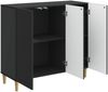 vidaXL Sideboard Schwarz 89 x 34,5 x 80 cm Holzwerkstoff 894646 Bild 3