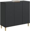 vidaXL Sideboard Schwarz 89 x 34,5 x 80 cm Holzwerkstoff 894646 Bild 2