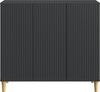 vidaXL Sideboard Schwarz 89 x 34,5 x 80 cm Holzwerkstoff 894646 Bild 4