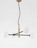 Nova Luce 9143304 VITRA Pendelleuchte 4-flammig Gold Weiss Schwarz G9 Bild 3