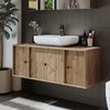 Roomart GUSTO-I-120 Badmöbel Set– 2-teiliges Badezimmermöbel Set - Waschbecken mit Unterschrank - H 45 x B 45 x T 120 cm • Eiche Bild 4