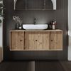 Roomart GUSTO-I-120 Badmöbel Set– 2-teiliges Badezimmermöbel Set - Waschbecken mit Unterschrank - H 45 x B 45 x T 120 cm • Eiche Bild 2
