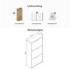 Planetmöbel 2 x Schuhschrank schmal mit 3 Klappen platzsparender Schuhregal mit 6 Ablagen, Schuhkommode für Diele, Flur, Garderobe 60 x 23 x 118 cm, Gold Eiche Bild 3