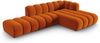 Micadoni Modulares Ecksofa offen Lupine 5-Sitzer Rechts Samtstoff Salvador Terrakotta Bild 2