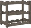vidaXL Weinregal für 12 Flaschen Grau Massivholz Kiefer 373377 Bild 2