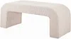 Vente-unique - CALVELO Sitzbank SamtStoff Beige - B 41 cm x H 46 cm x L 110 cm Bild 3